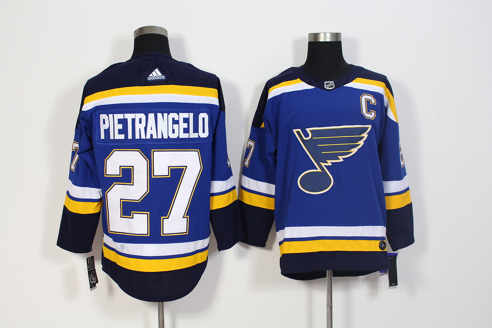 Men's St. Louis Blues #27 Alex Pietrangelo Blue Fashion Stitched NHL Jersey